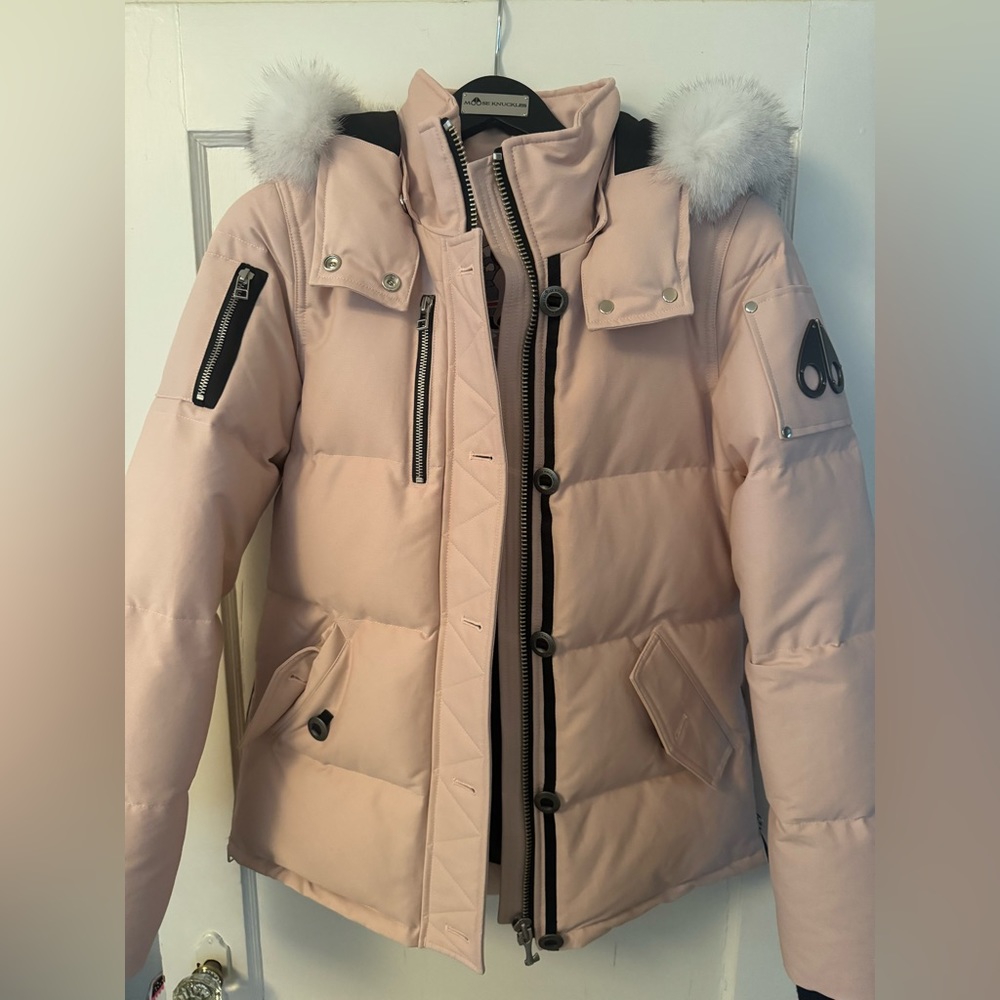 Moose Knuckles original 3Q fur color ROSE SMOKE / NATURAL FOX fur size M